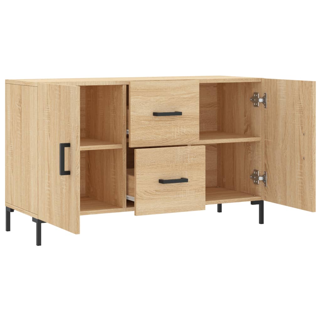 Dressoir 100x36x60 cm bewerkt hout sonoma eikenkleurig is nu te koop bij PeponiXL, paradijselijk wonen!