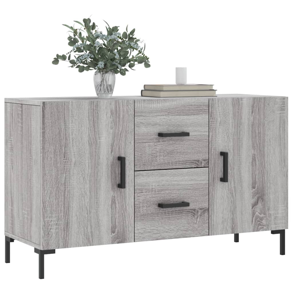 Dressoir 100x36x60 cm bewerkt hout grijs sonoma eikenkleurig is nu te koop bij PeponiXL, paradijselijk wonen!