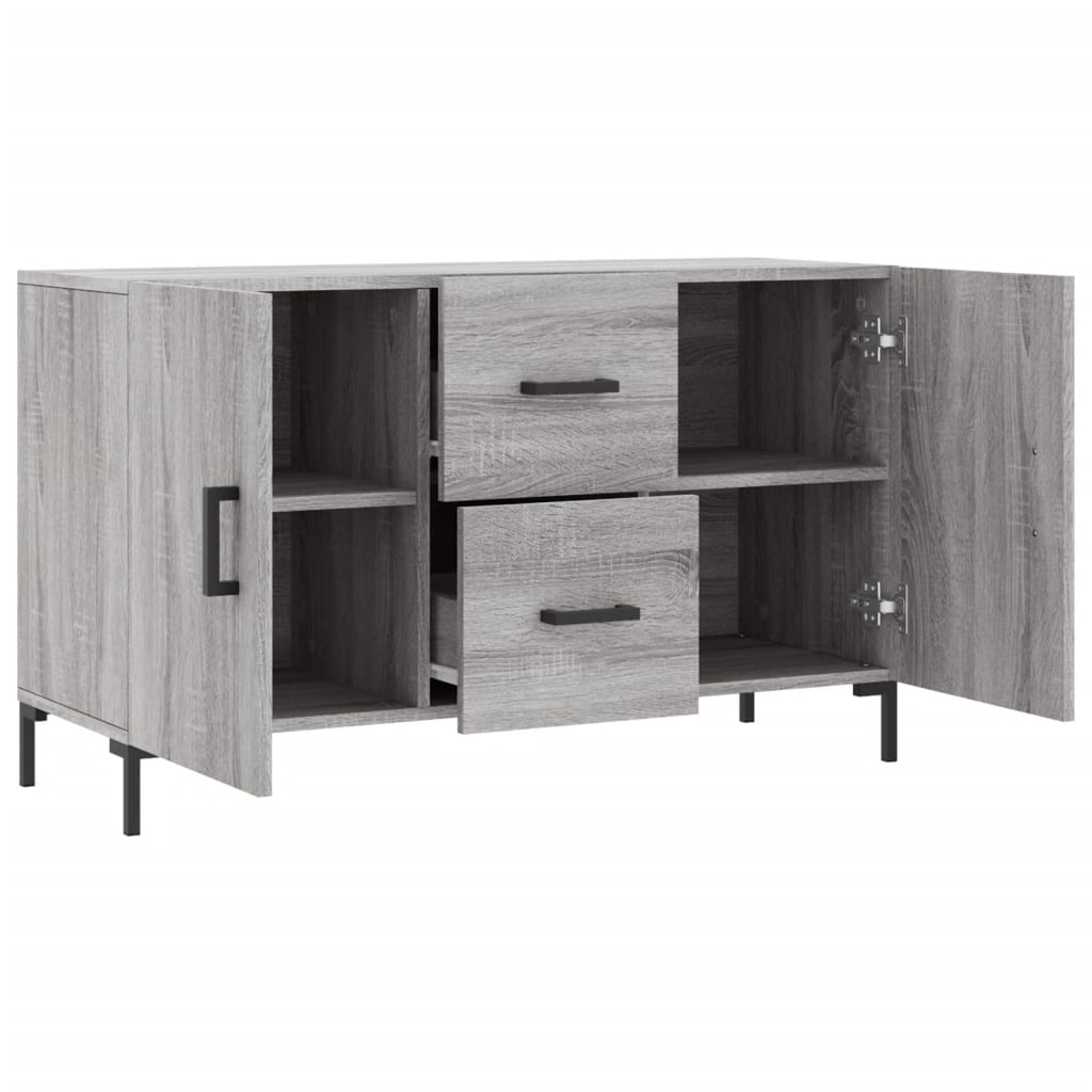 Dressoir 100x36x60 cm bewerkt hout grijs sonoma eikenkleurig is nu te koop bij PeponiXL, paradijselijk wonen!