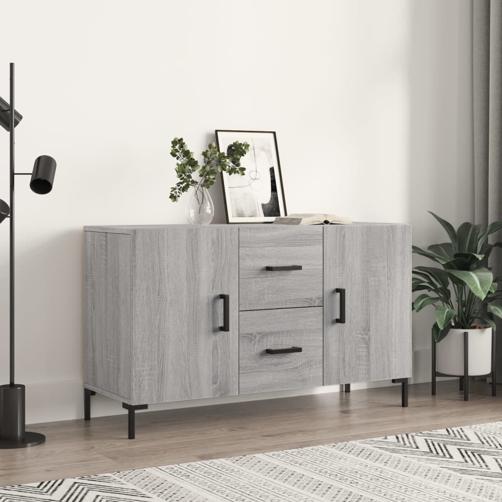 Dressoir 100x36x60 cm bewerkt hout grijs sonoma eikenkleurig is nu te koop bij PeponiXL, paradijselijk wonen!