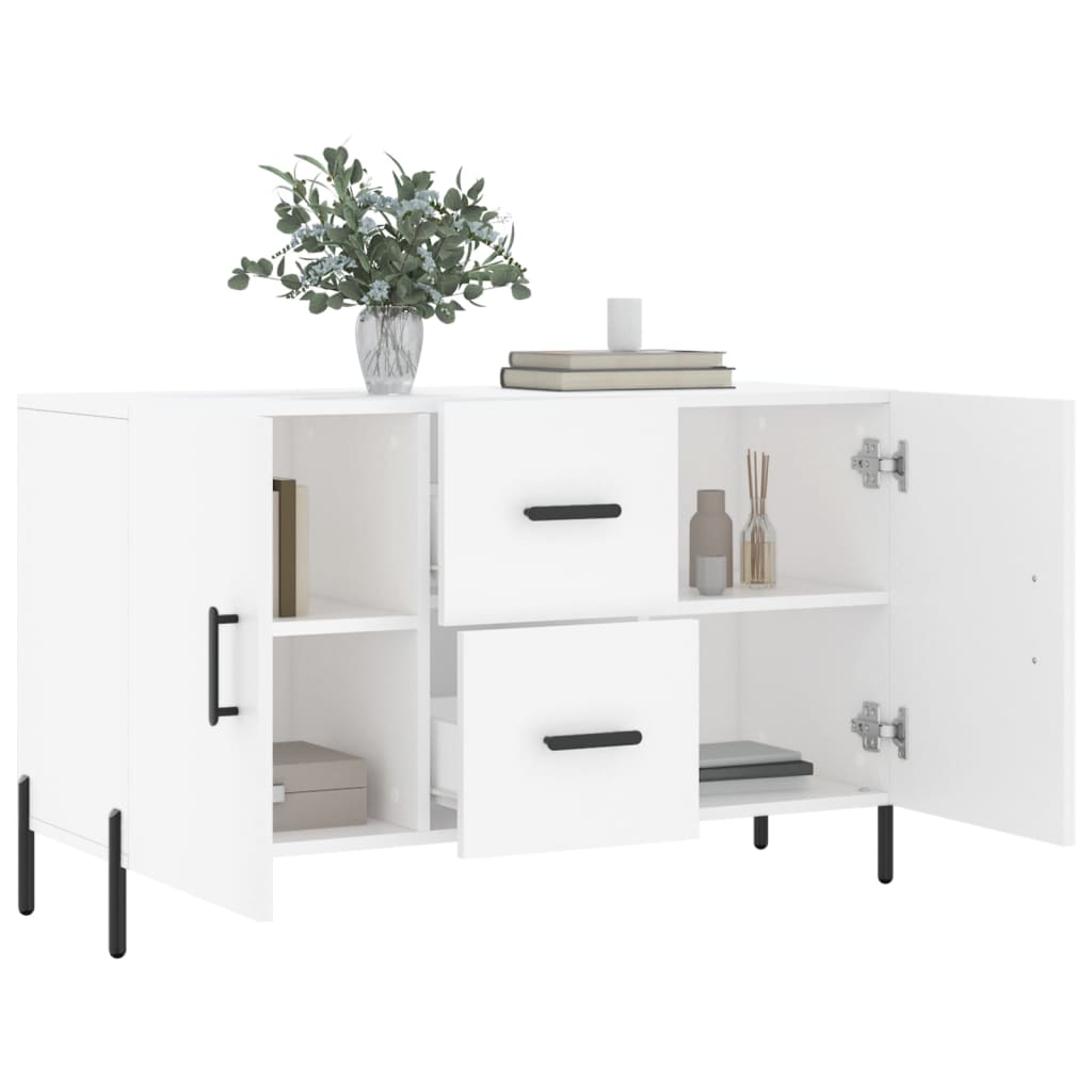 Dressoir 100x36x60 cm bewerkt hout wit is nu te koop bij PeponiXL, paradijselijk wonen!