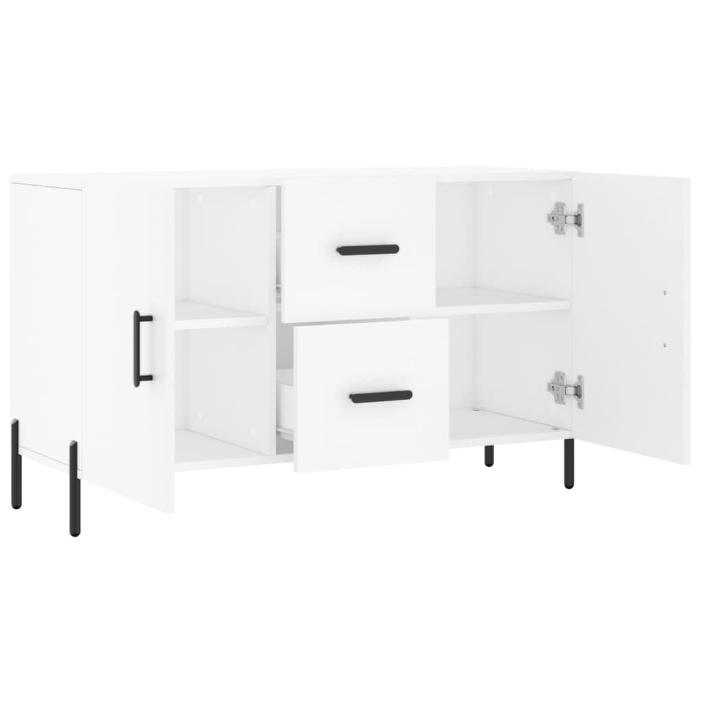 Dressoir 100x36x60 cm bewerkt hout wit is nu te koop bij PeponiXL, paradijselijk wonen!
