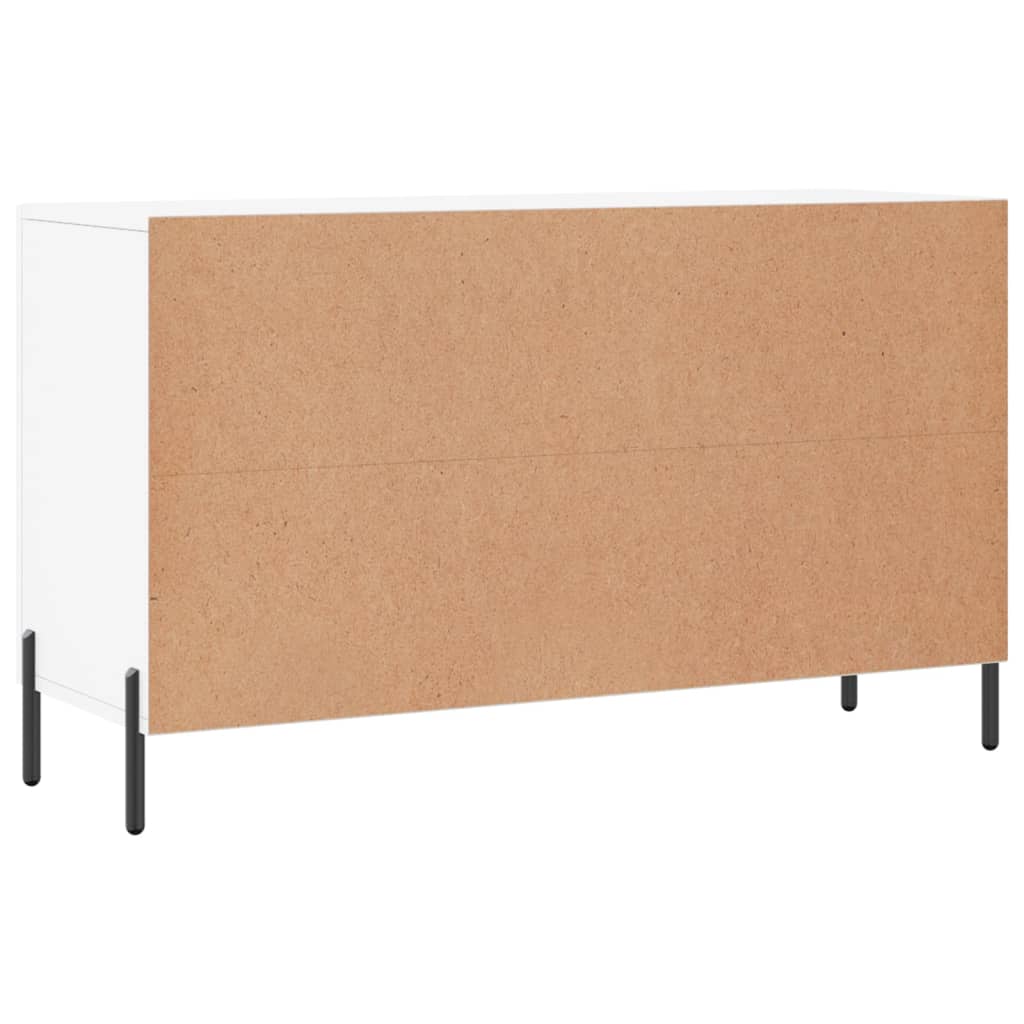 Dressoir 100x36x60 cm bewerkt hout wit is nu te koop bij PeponiXL, paradijselijk wonen!