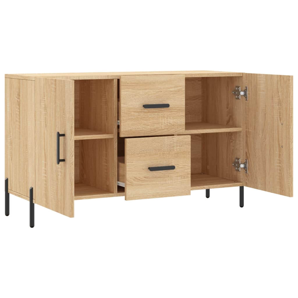 Dressoir 100x36x60 cm bewerkt hout sonoma eikenkleurig is nu te koop bij PeponiXL, paradijselijk wonen!