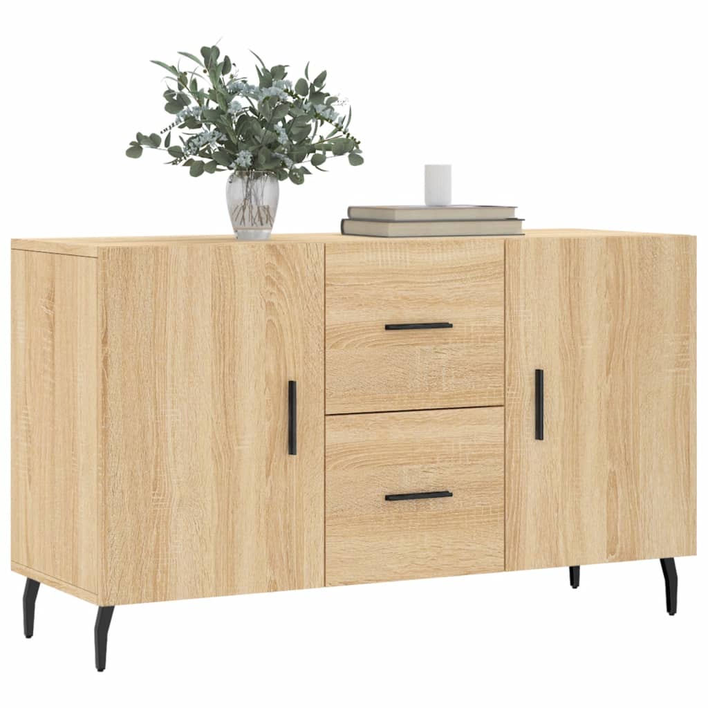 Dressoir 100x36x60 cm bewerkt hout sonoma eikenkleurig is nu te koop bij PeponiXL, paradijselijk wonen!