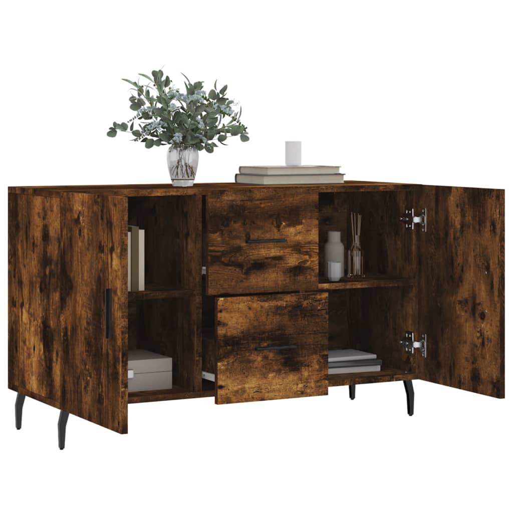 Dressoir 100x36x60 cm bewerkt hout gerookt eikenkleurig is nu te koop bij PeponiXL, paradijselijk wonen!