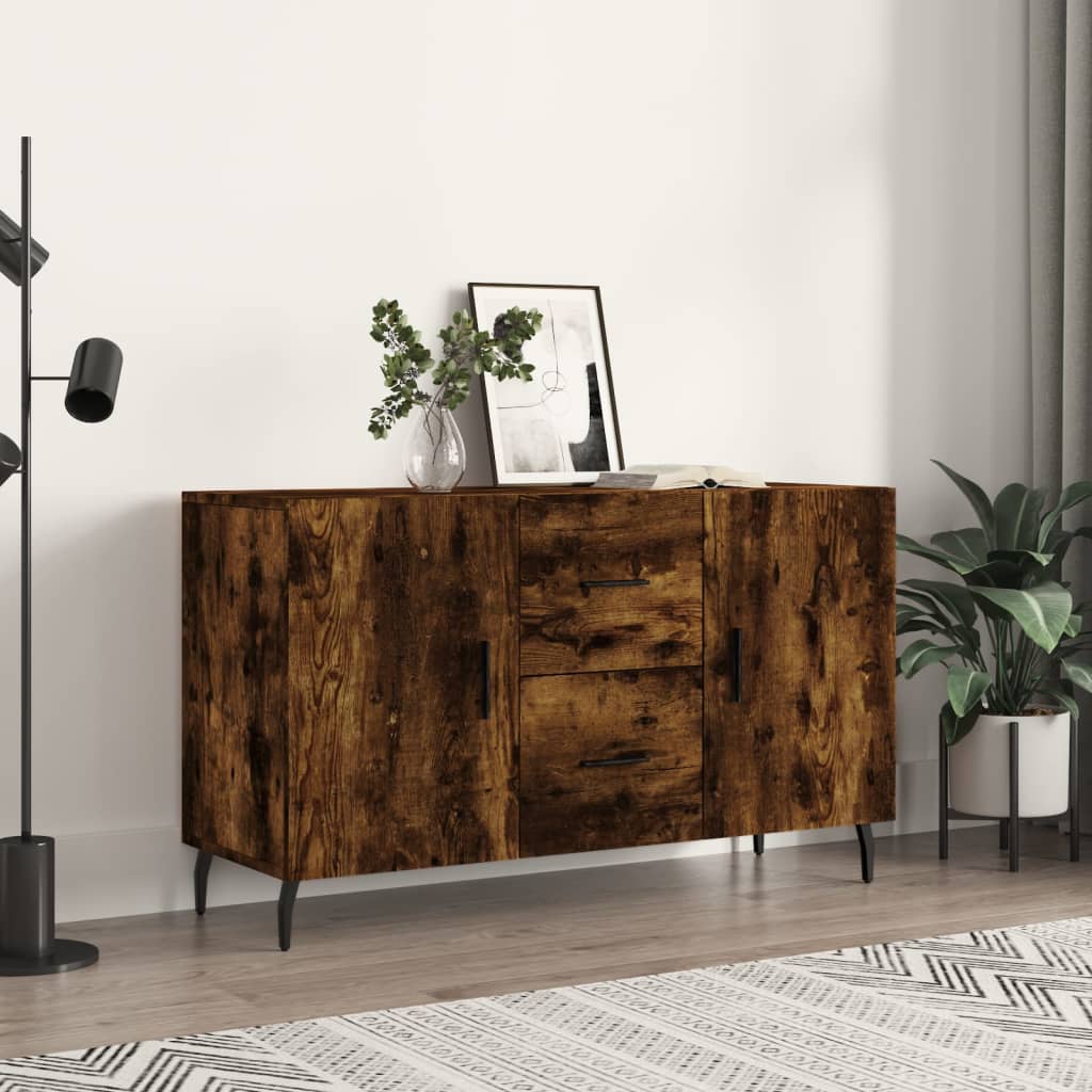 Dressoir 100x36x60 cm bewerkt hout gerookt eikenkleurig is nu te koop bij PeponiXL, paradijselijk wonen!