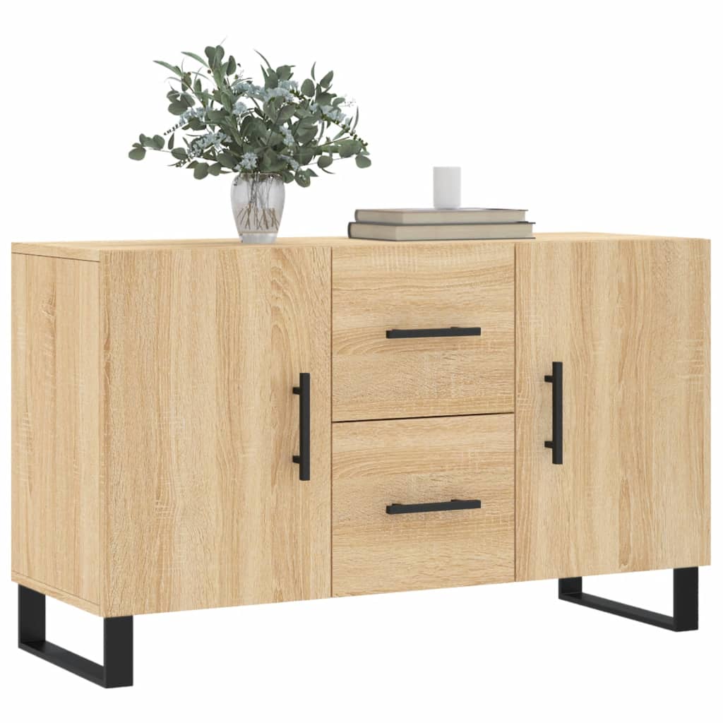 Dressoir 100x36x60 cm bewerkt hout sonoma eikenkleurig is nu te koop bij PeponiXL, paradijselijk wonen!