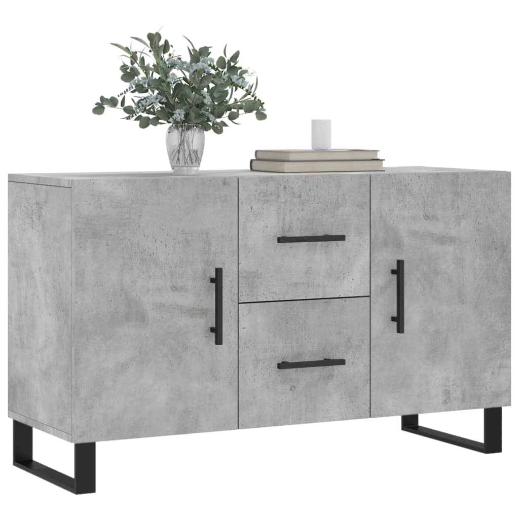 Dressoir 100x36x60 cm bewerkt hout betongrijs is nu te koop bij PeponiXL, paradijselijk wonen!