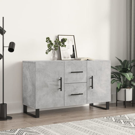 Dressoir 100x36x60 cm bewerkt hout betongrijs is nu te koop bij PeponiXL, paradijselijk wonen!