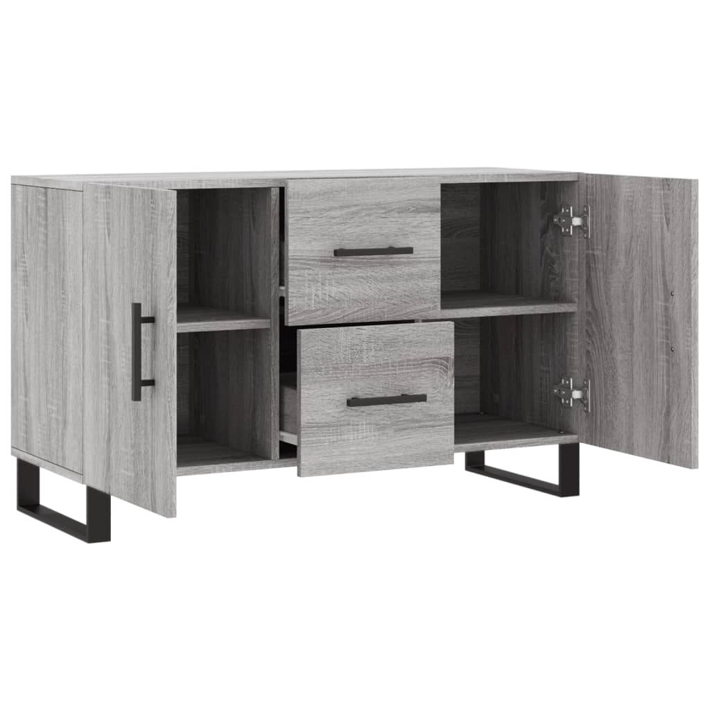 Dressoir 100x36x60 cm bewerkt hout grijs sonoma eikenkleurig is nu te koop bij PeponiXL, paradijselijk wonen!
