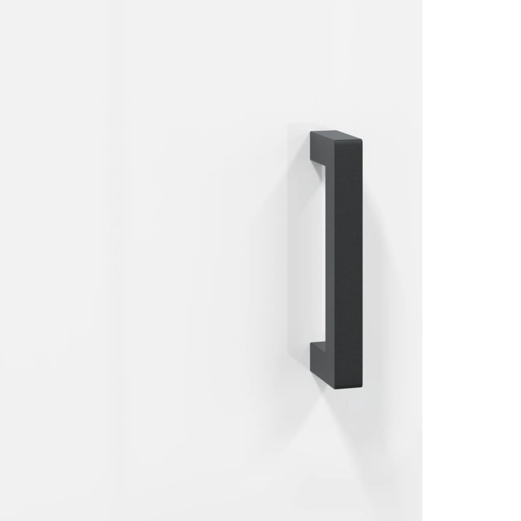 Hoge kast 69,5x31x115 cm bewerkt hout hoogglans wit is nu te koop bij PeponiXL, paradijselijk wonen!