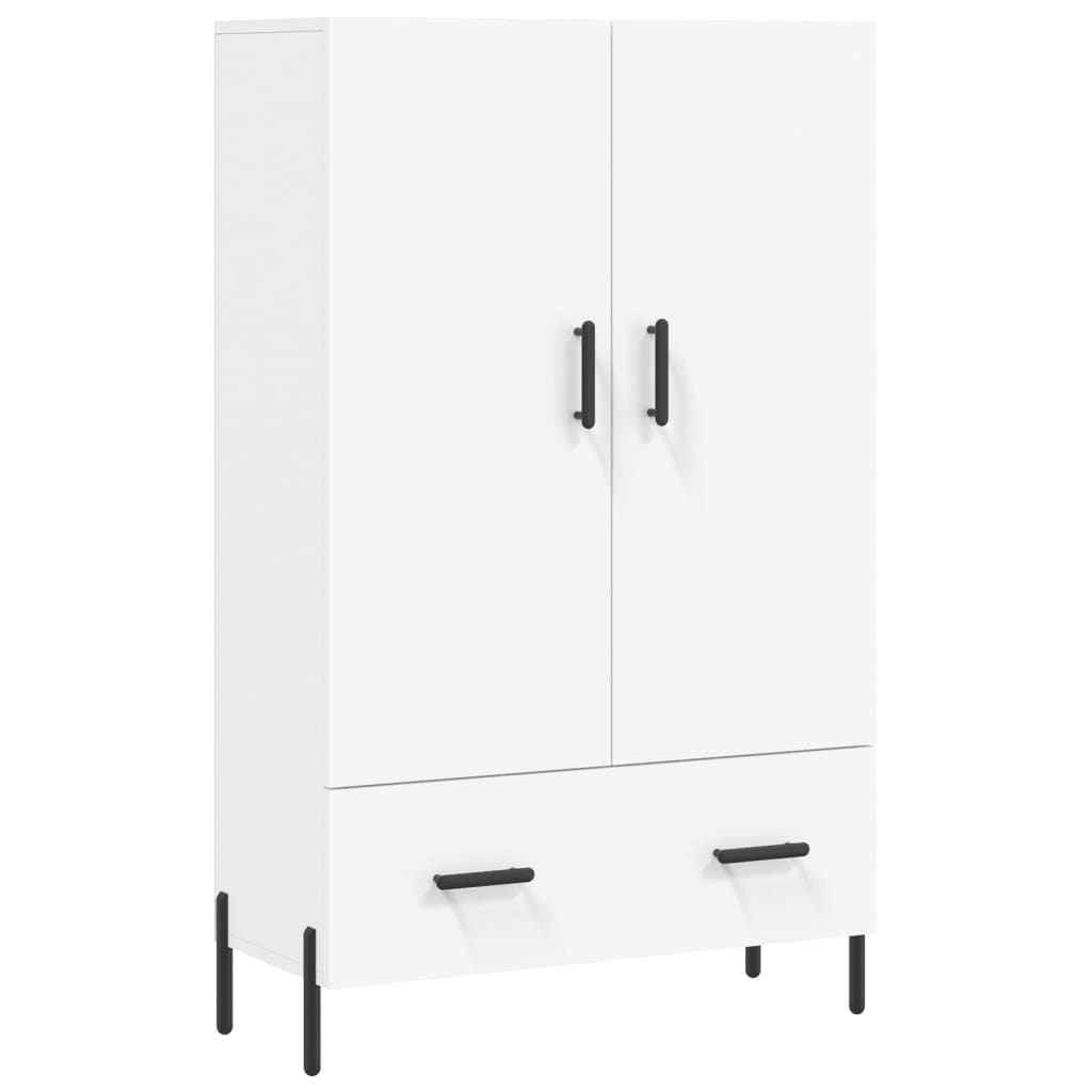Hoge kast 69,5x31x115 cm bewerkt hout wit is nu te koop bij PeponiXL, paradijselijk wonen!