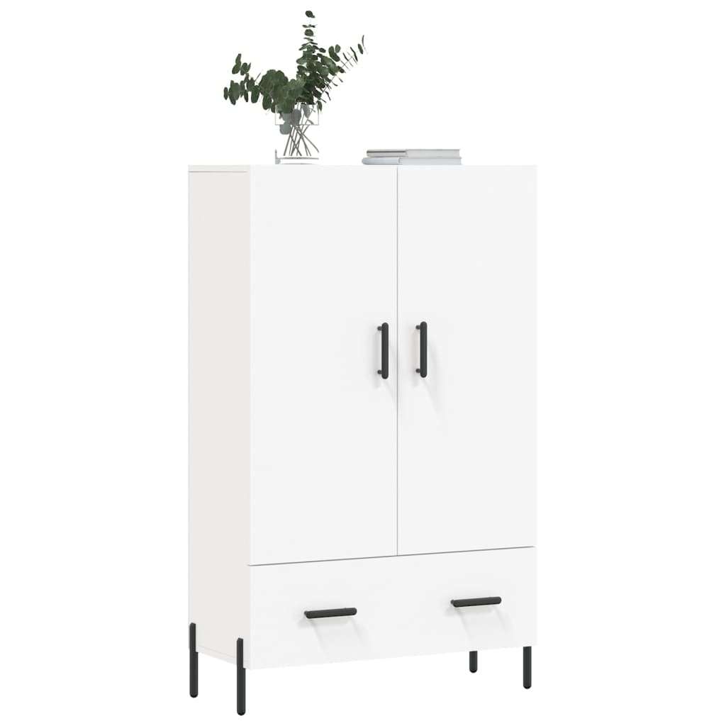 Hoge kast 69,5x31x115 cm bewerkt hout wit is nu te koop bij PeponiXL, paradijselijk wonen!