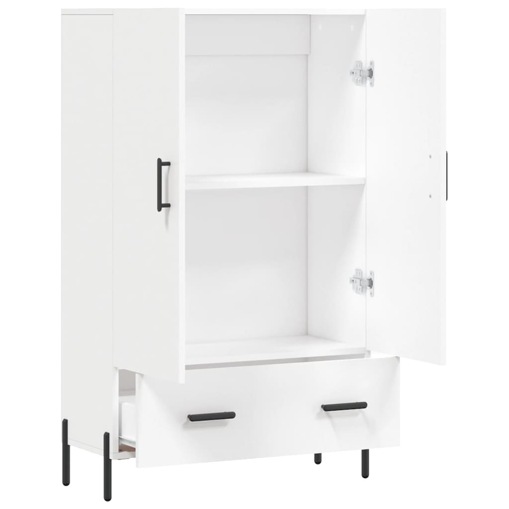 Hoge kast 69,5x31x115 cm bewerkt hout wit is nu te koop bij PeponiXL, paradijselijk wonen!