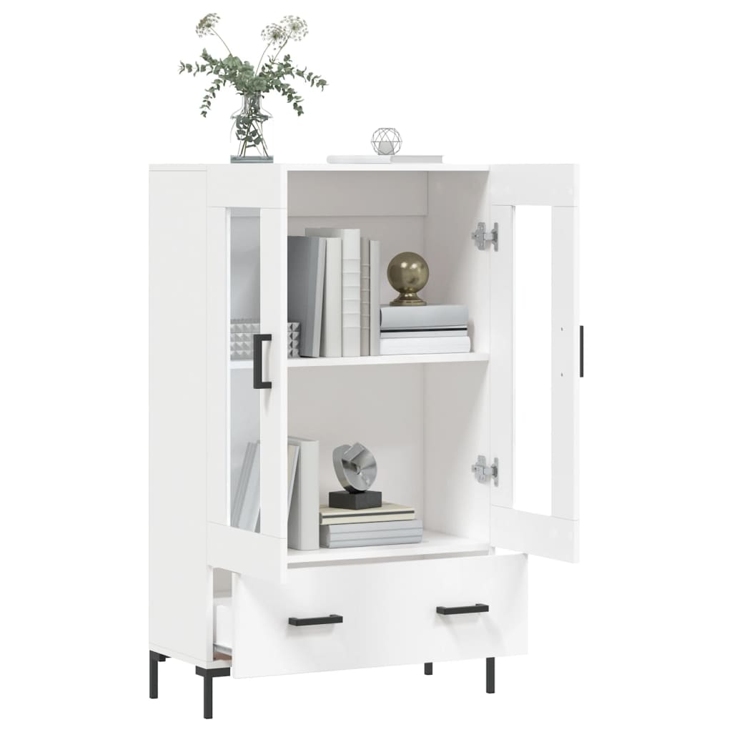 Hoge kast 69,5x31x115 cm bewerkt hout wit is nu te koop bij PeponiXL, paradijselijk wonen!