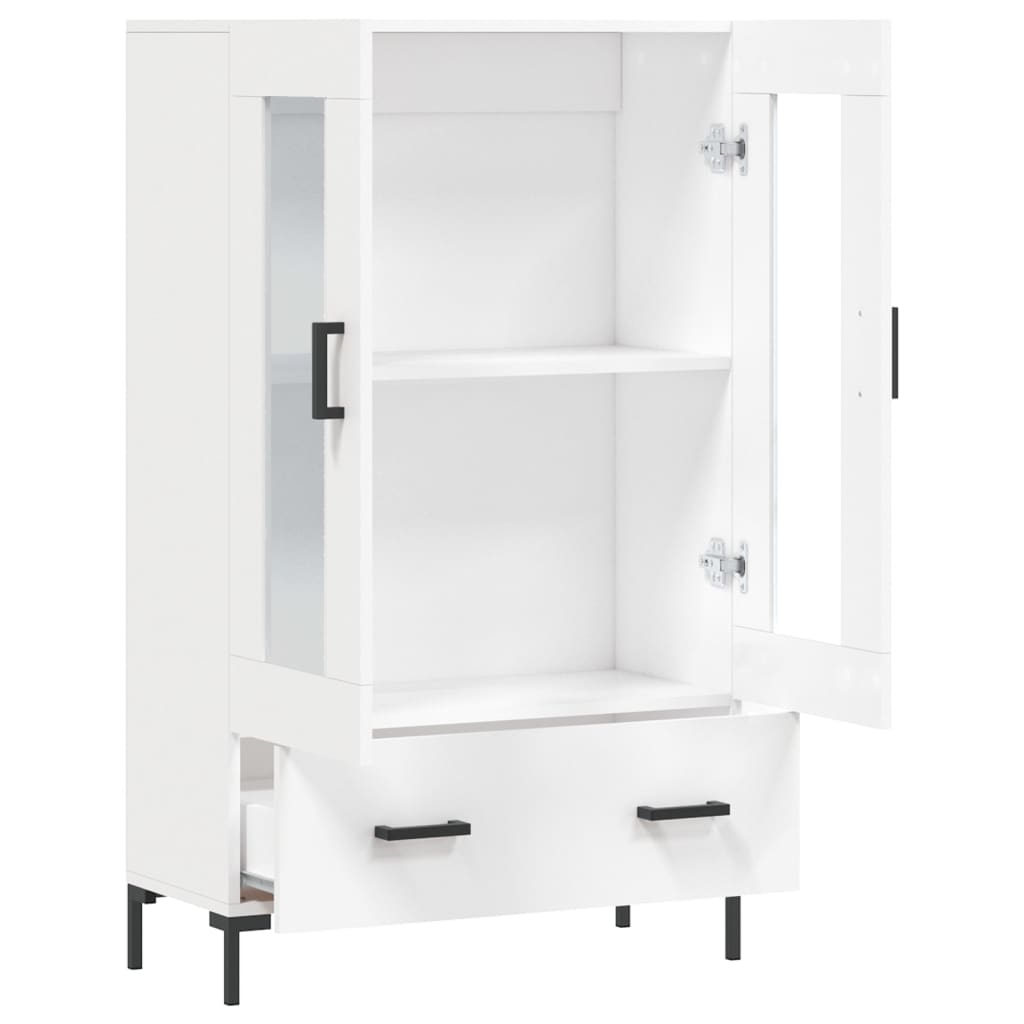 Hoge kast 69,5x31x115 cm bewerkt hout wit is nu te koop bij PeponiXL, paradijselijk wonen!