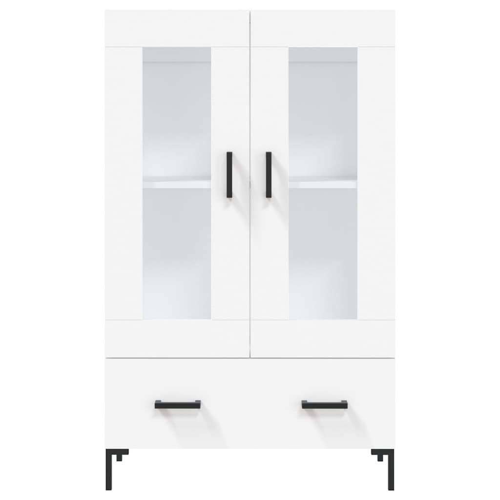 Hoge kast 69,5x31x115 cm bewerkt hout wit is nu te koop bij PeponiXL, paradijselijk wonen!