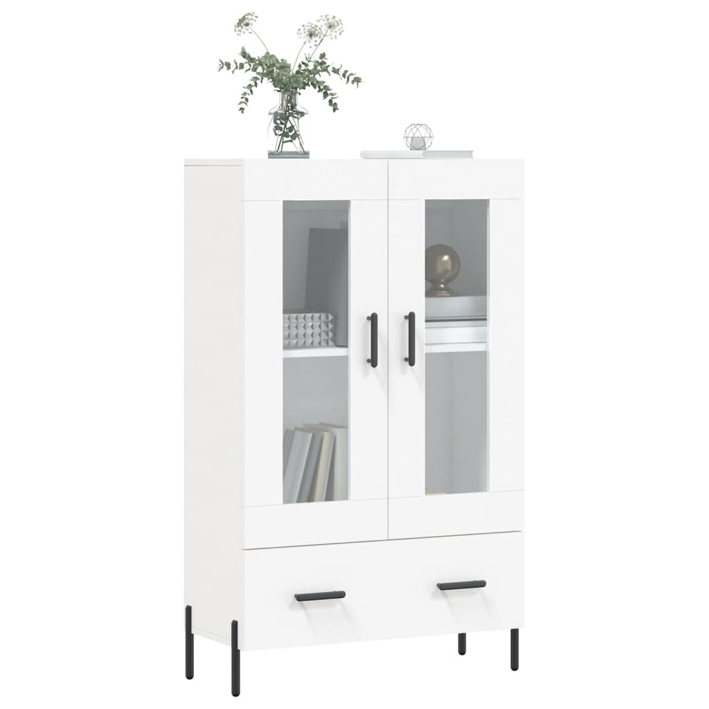 Hoge kast 69,5x31x115 cm bewerkt hout wit is nu te koop bij PeponiXL, paradijselijk wonen!