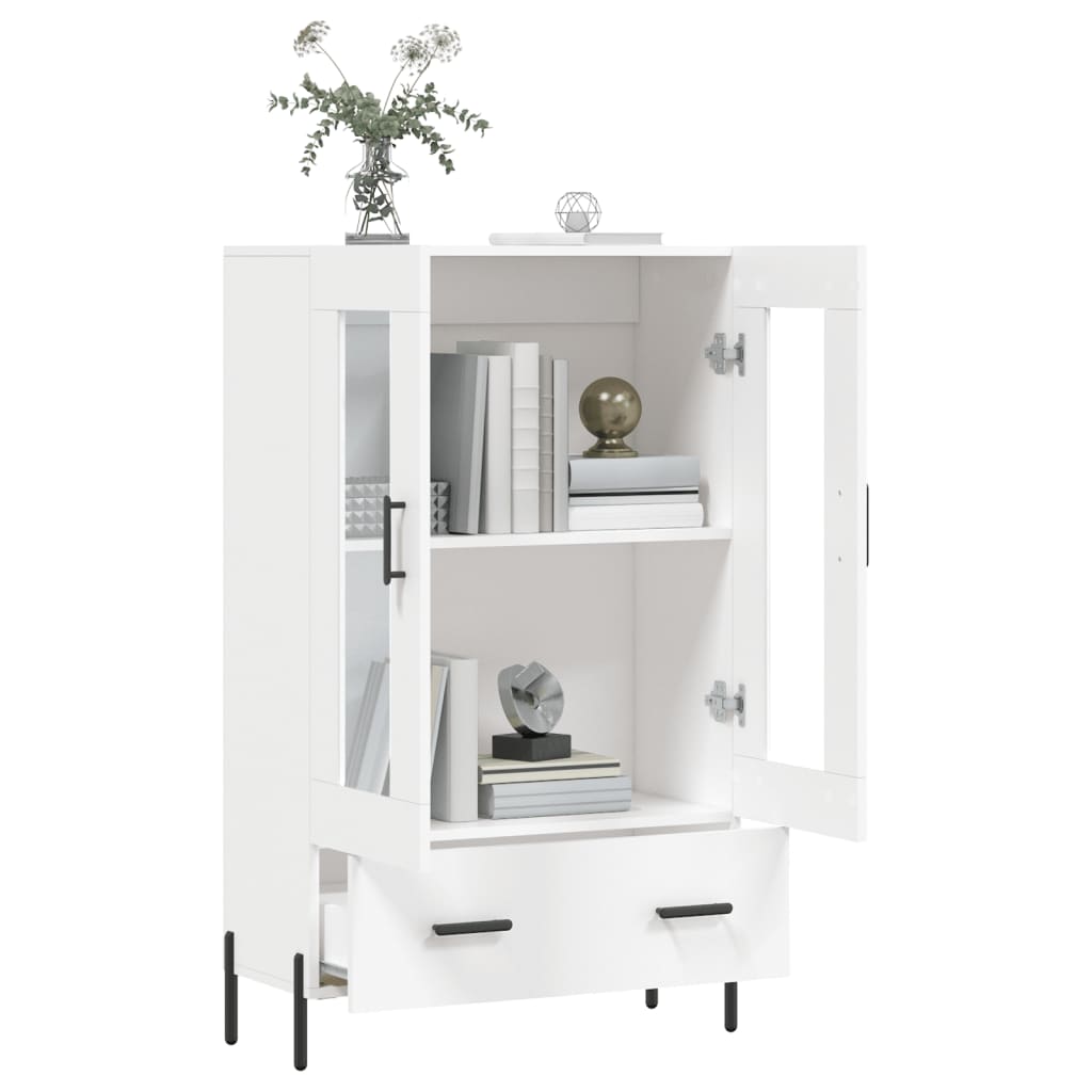 Hoge kast 69,5x31x115 cm bewerkt hout wit is nu te koop bij PeponiXL, paradijselijk wonen!