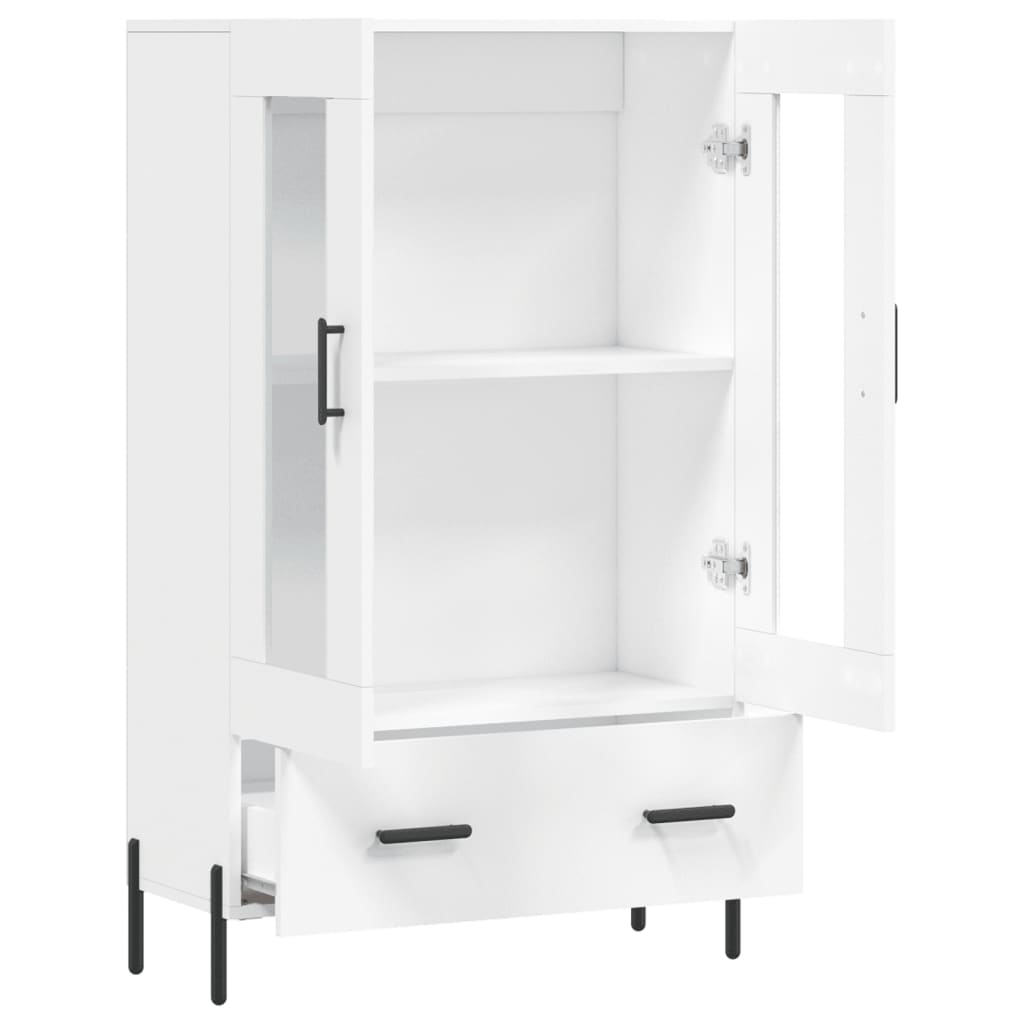 Hoge kast 69,5x31x115 cm bewerkt hout wit is nu te koop bij PeponiXL, paradijselijk wonen!