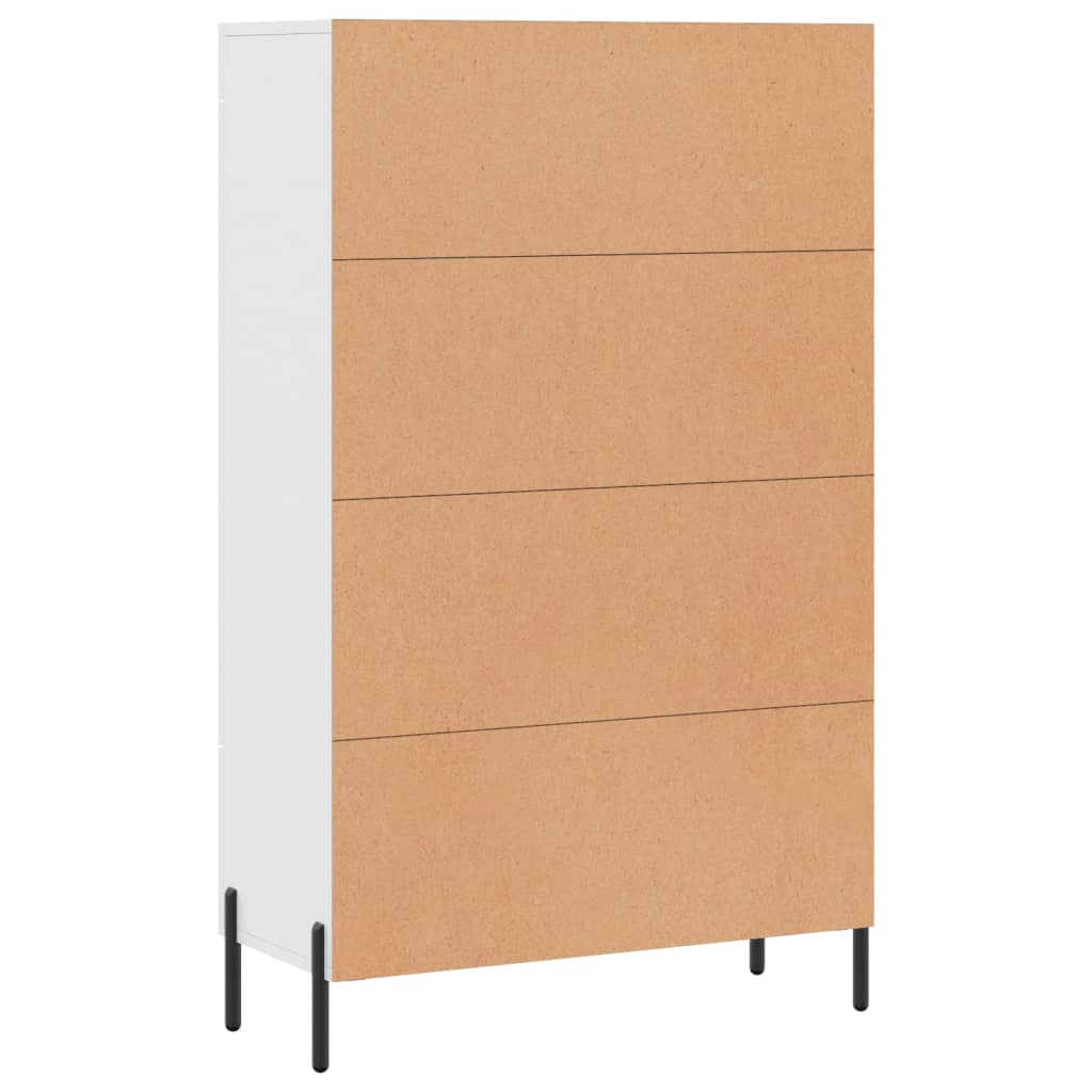 Hoge kast 69,5x31x115 cm bewerkt hout wit is nu te koop bij PeponiXL, paradijselijk wonen!
