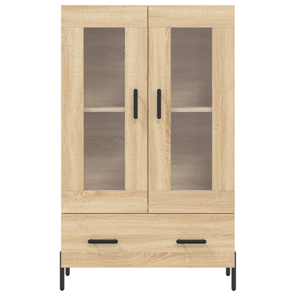 Hoge kast 69,5x31x115 cm bewerkt hout sonoma eikenkleurig is nu te koop bij PeponiXL, paradijselijk wonen!