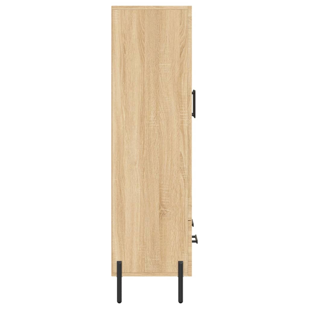 Hoge kast 69,5x31x115 cm bewerkt hout sonoma eikenkleurig is nu te koop bij PeponiXL, paradijselijk wonen!