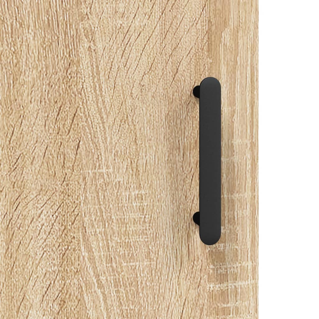 Hoge kast 69,5x31x115 cm bewerkt hout sonoma eikenkleurig is nu te koop bij PeponiXL, paradijselijk wonen!