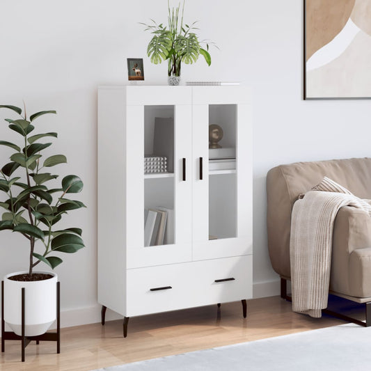 Hoge kast 69,5x31x115 cm bewerkt hout wit is nu te koop bij PeponiXL, paradijselijk wonen!