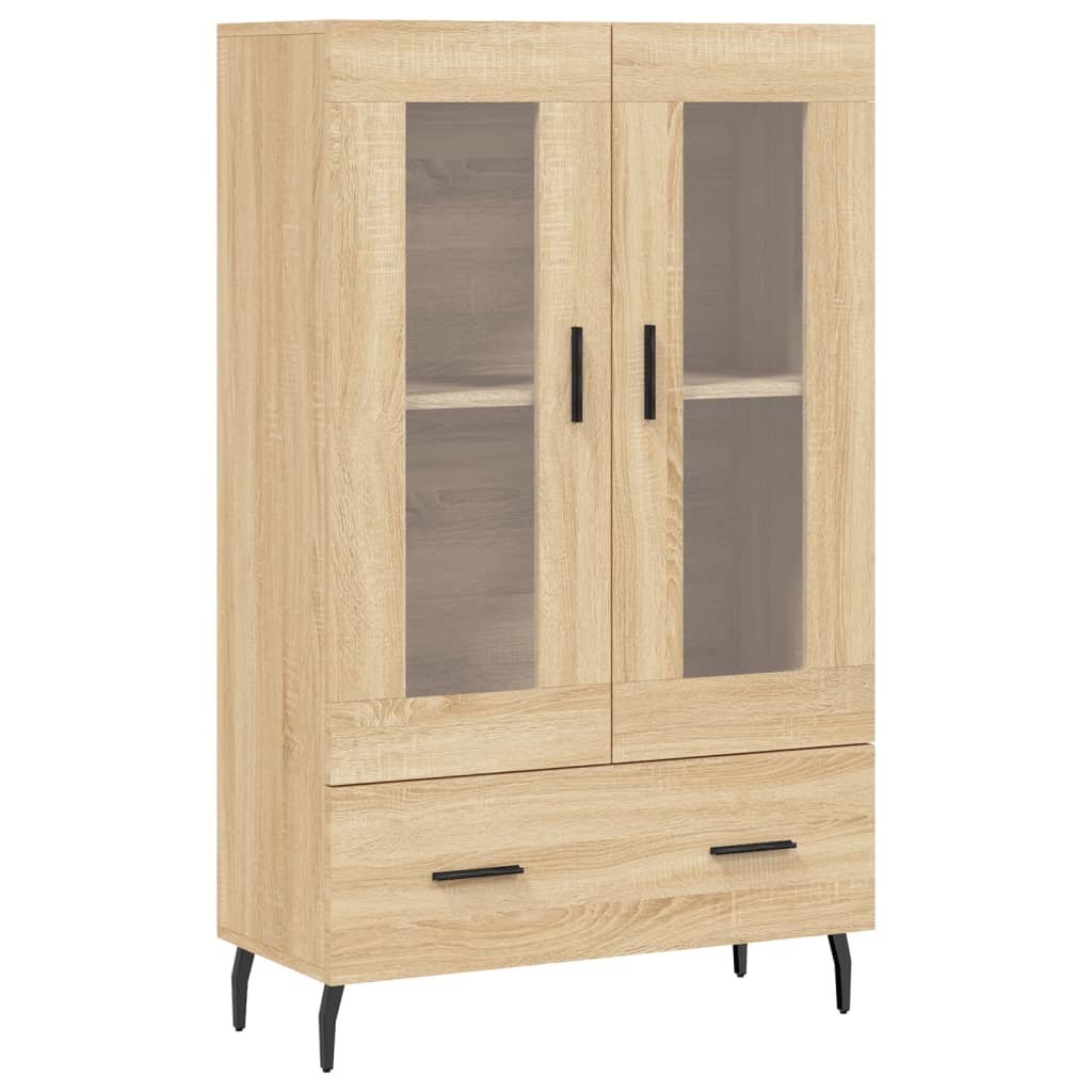 Hoge kast 69,5x31x115 cm bewerkt hout sonoma eikenkleurig is nu te koop bij PeponiXL, paradijselijk wonen!