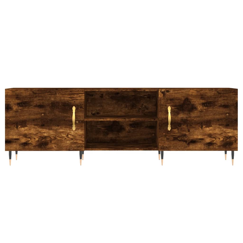 Tv-meubel 150x30x50 cm bewerkt hout gerookt eikenkleurig is nu te koop bij PeponiXL, paradijselijk wonen!