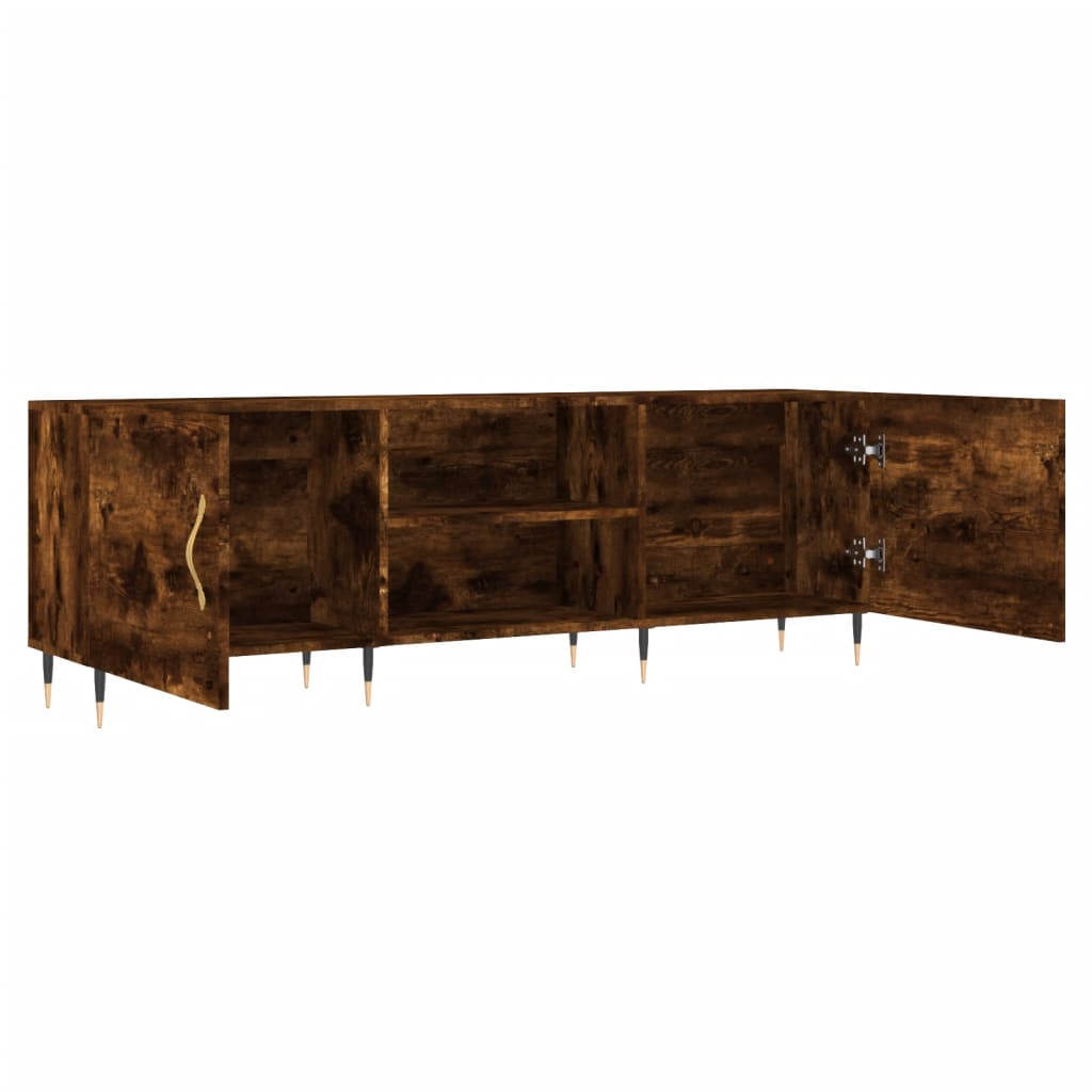 Tv-meubel 150x30x50 cm bewerkt hout gerookt eikenkleurig is nu te koop bij PeponiXL, paradijselijk wonen!