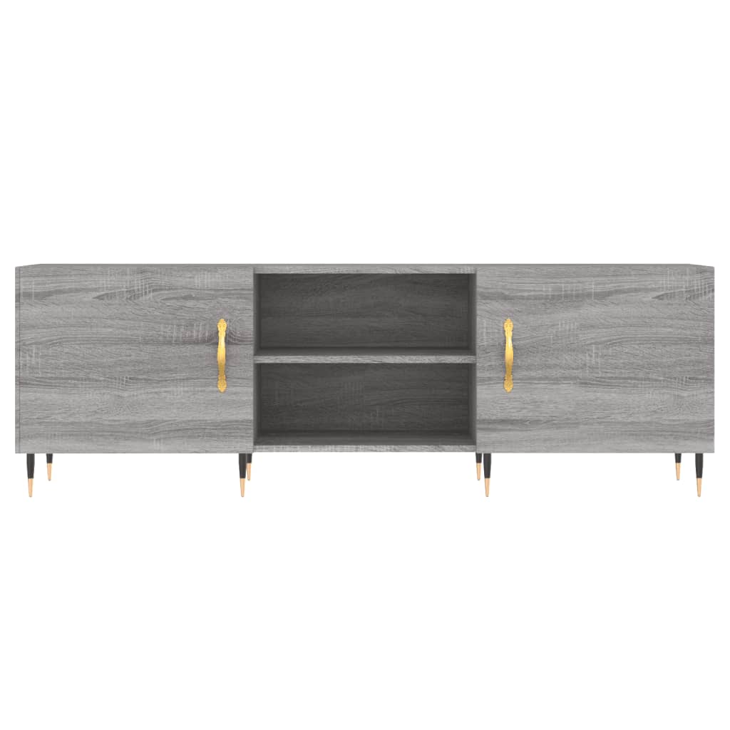 Tv-meubel 150x30x50 cm bewerkt hout grijs sonoma eikenkleurig is nu te koop bij PeponiXL, paradijselijk wonen!