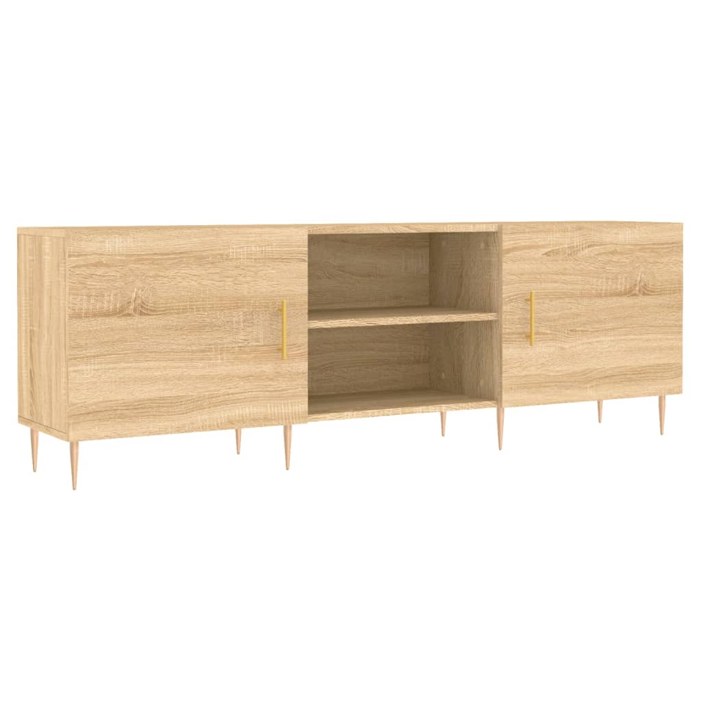 Tv-meubel 150x30x50 cm bewerkt hout sonoma eikenkleurig is nu te koop bij PeponiXL, paradijselijk wonen!