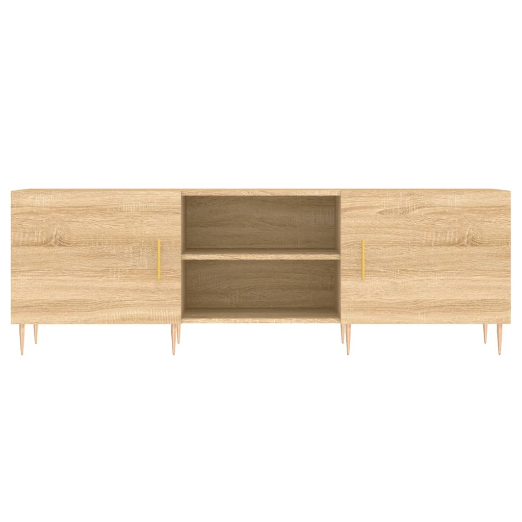 Tv-meubel 150x30x50 cm bewerkt hout sonoma eikenkleurig is nu te koop bij PeponiXL, paradijselijk wonen!