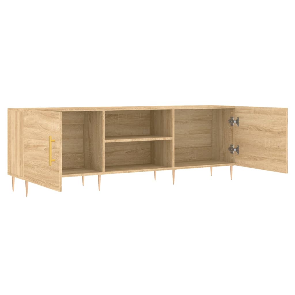 Tv-meubel 150x30x50 cm bewerkt hout sonoma eikenkleurig is nu te koop bij PeponiXL, paradijselijk wonen!