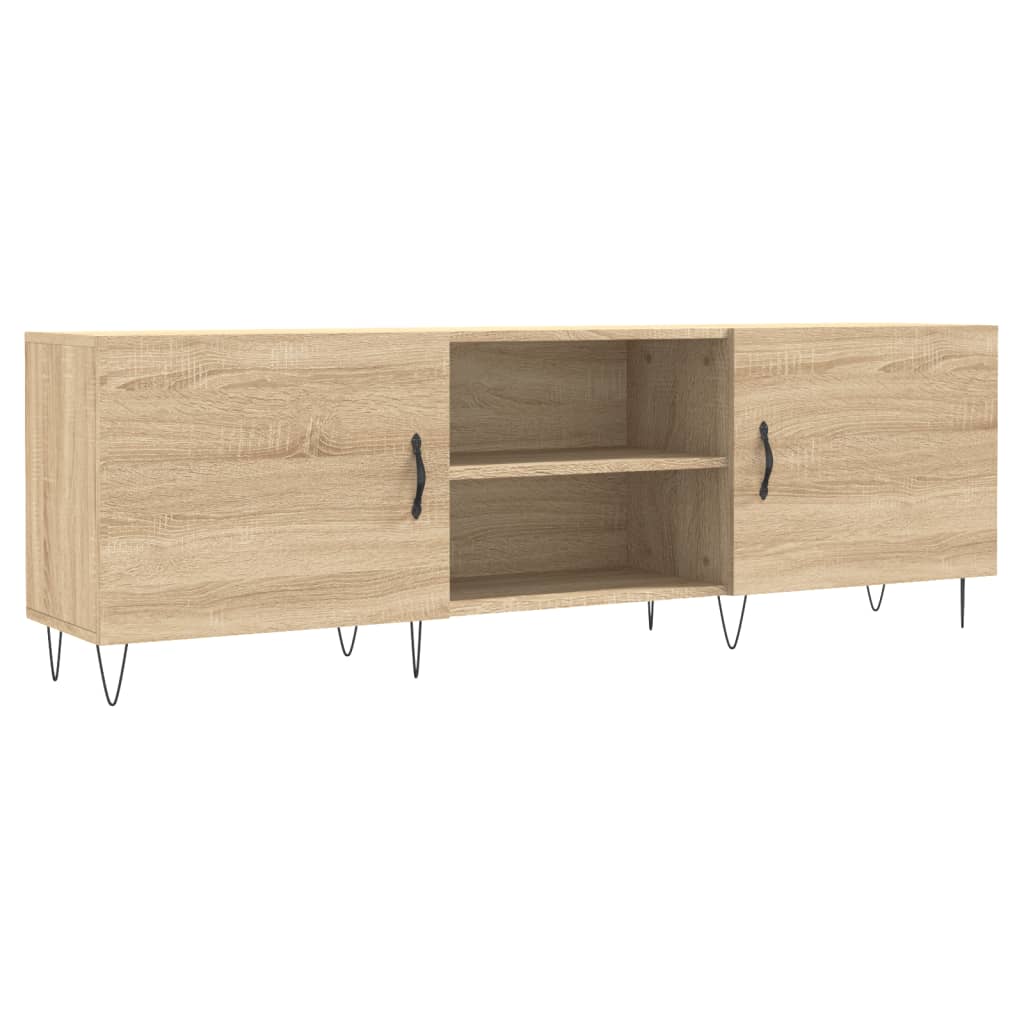 Tv-meubel 150x30x50 cm bewerkt hout sonoma eikenkleurig is nu te koop bij PeponiXL, paradijselijk wonen!