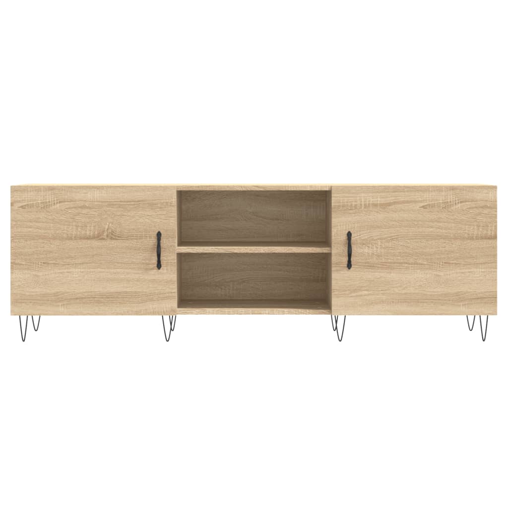 Tv-meubel 150x30x50 cm bewerkt hout sonoma eikenkleurig is nu te koop bij PeponiXL, paradijselijk wonen!