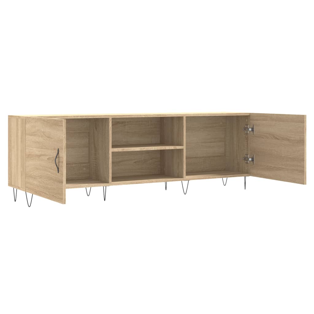Tv-meubel 150x30x50 cm bewerkt hout sonoma eikenkleurig is nu te koop bij PeponiXL, paradijselijk wonen!