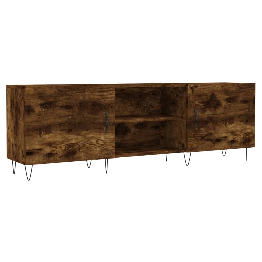 Tv-meubel 150x30x50 cm bewerkt hout gerookt eikenkleurig is nu te koop bij PeponiXL, paradijselijk wonen!