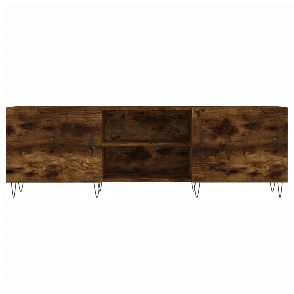 Tv-meubel 150x30x50 cm bewerkt hout gerookt eikenkleurig is nu te koop bij PeponiXL, paradijselijk wonen!