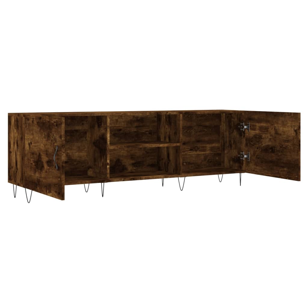 Tv-meubel 150x30x50 cm bewerkt hout gerookt eikenkleurig is nu te koop bij PeponiXL, paradijselijk wonen!