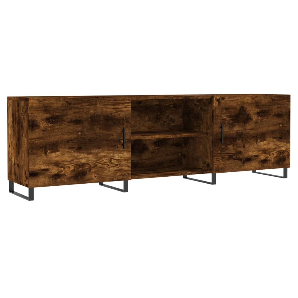 Tv-meubel 150x30x50 cm bewerkt hout gerookt eikenkleurig is nu te koop bij PeponiXL, paradijselijk wonen!