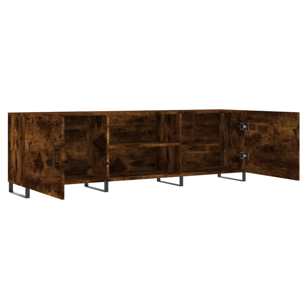 Tv-meubel 150x30x50 cm bewerkt hout gerookt eikenkleurig is nu te koop bij PeponiXL, paradijselijk wonen!