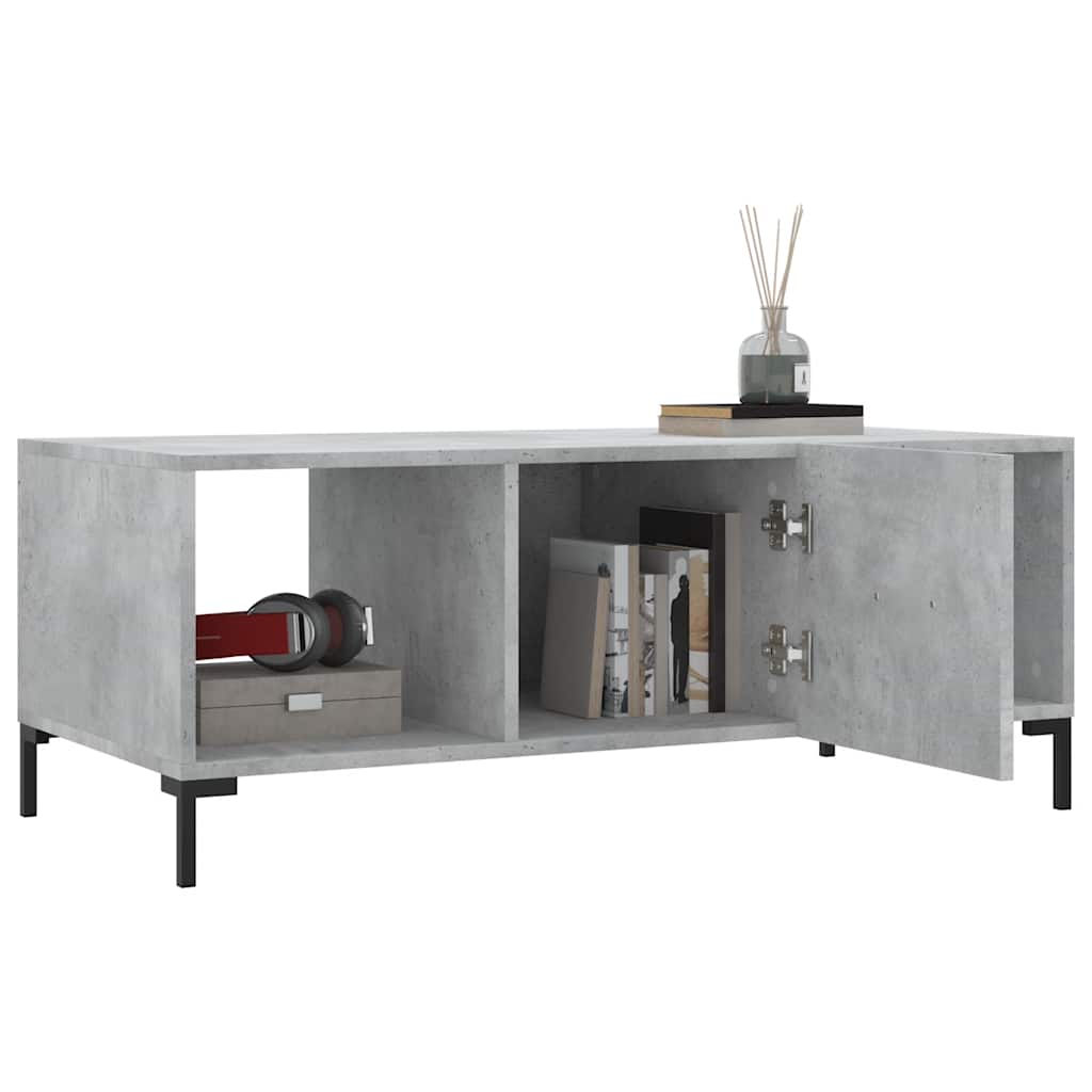 Salontafel 102x50x40 cm bewerkt hout betongrijs is nu te koop bij PeponiXL, paradijselijk wonen!