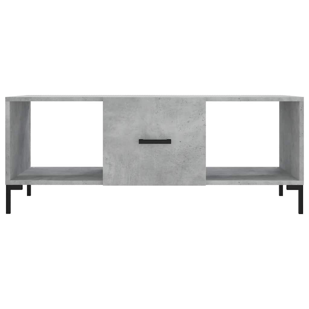 Salontafel 102x50x40 cm bewerkt hout betongrijs is nu te koop bij PeponiXL, paradijselijk wonen!