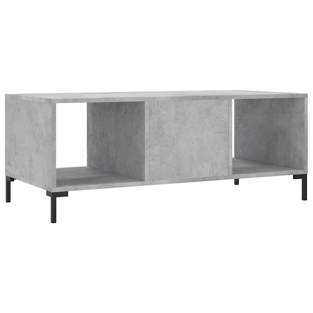Salontafel 102x50x40 cm bewerkt hout betongrijs is nu te koop bij PeponiXL, paradijselijk wonen!