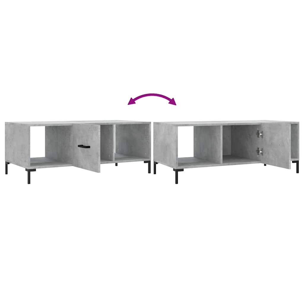Salontafel 102x50x40 cm bewerkt hout betongrijs is nu te koop bij PeponiXL, paradijselijk wonen!