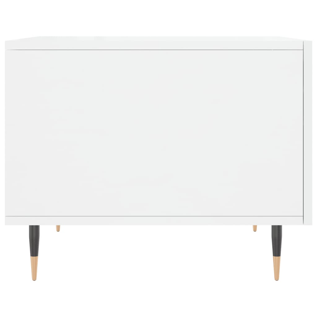 Salontafel 50x50x40 cm bewerkt hout hoogglans wit is nu te koop bij PeponiXL, paradijselijk wonen!